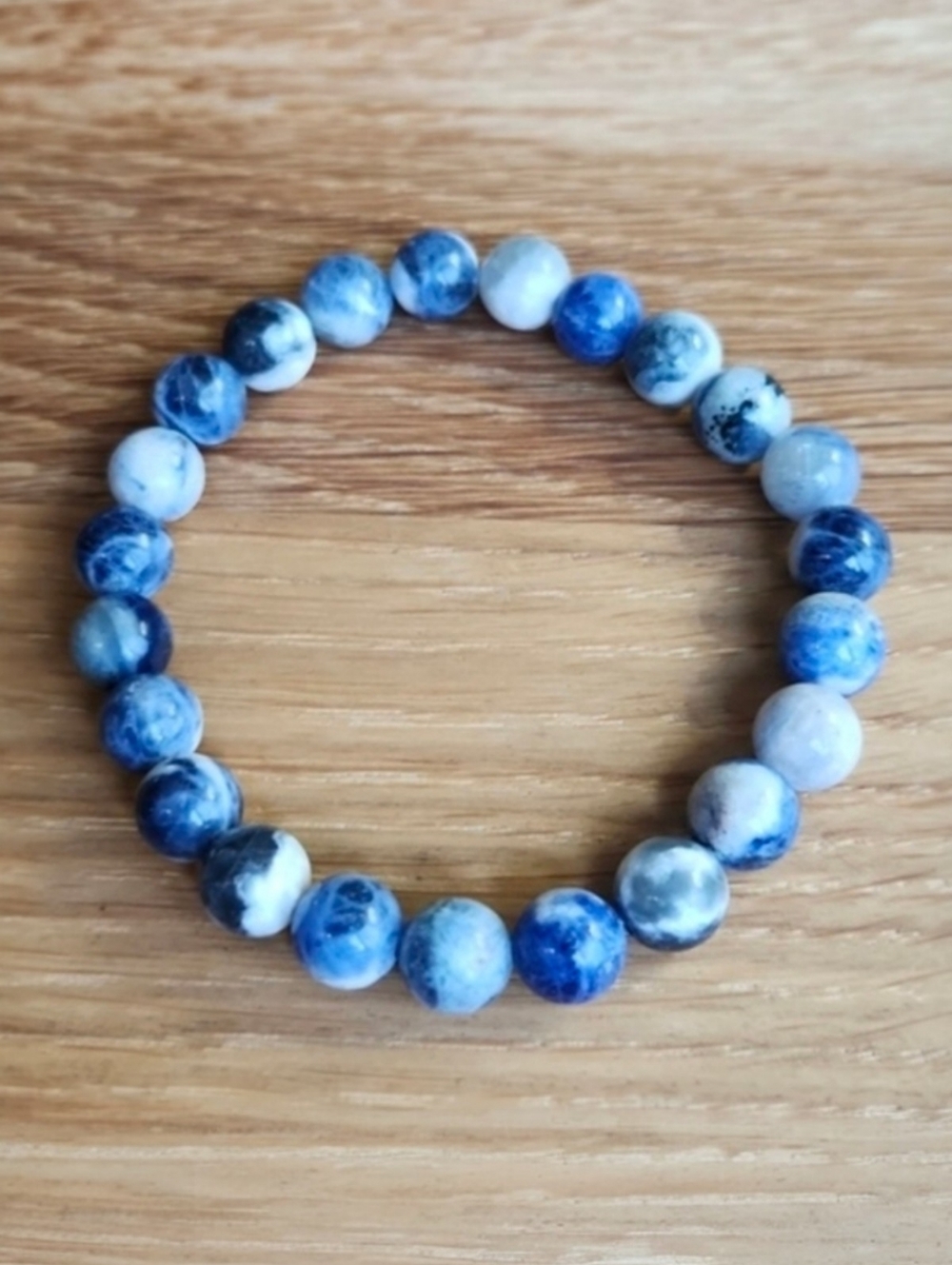 Sodalite Beads Stretch Bracelet | Blue | Hand Crafted